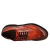 Leonardo Schnuren | Damen-Derby Mit Paupa-Brogue-Details Aus Rot Gewaschenem Leder