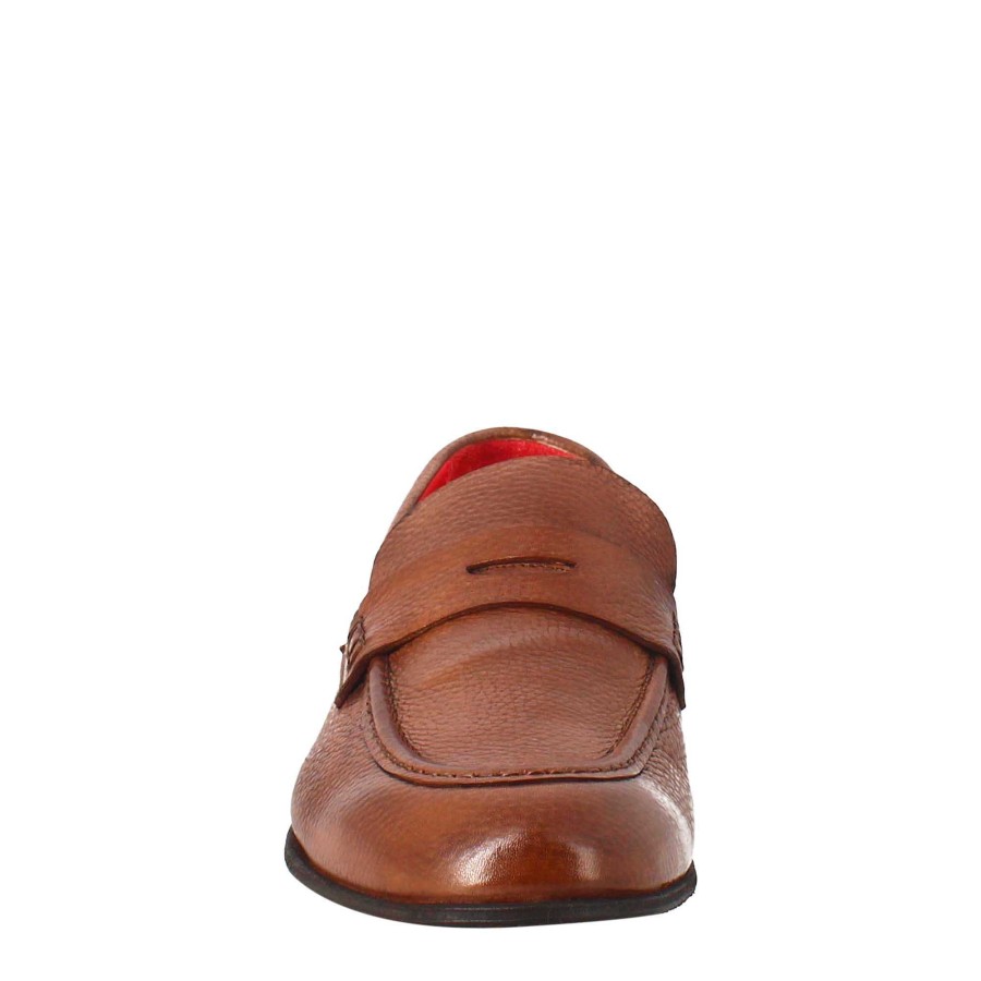 Leonardo Mokassins | Eleganter Brandy Brown Herren-Loafer Aus Leder