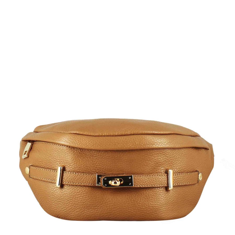 Leonardo Schultertaschen | Lassige Damen-Gurteltasche Aus Leder In Mehreren Farben Mit Goldenen Metalldetails