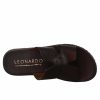 Leonardo Sandalen | H-Formige Herrensandalen Aus Dunkelbraunem Leder