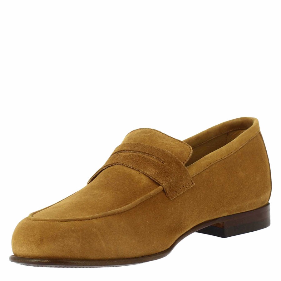 Leonardo Mokassins | Handgefertigte Herren-Slip-On-Loafer Aus Braunem Wildleder