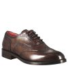 Leonardo Schnuren | Damen-Oxfords Mit Brogue-Details Aus Dunkelbraunem Leder