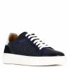 Leonardo Turnschuhe | Lassiger Herren-Sneaker Aus Blauem Gewebtem Leder