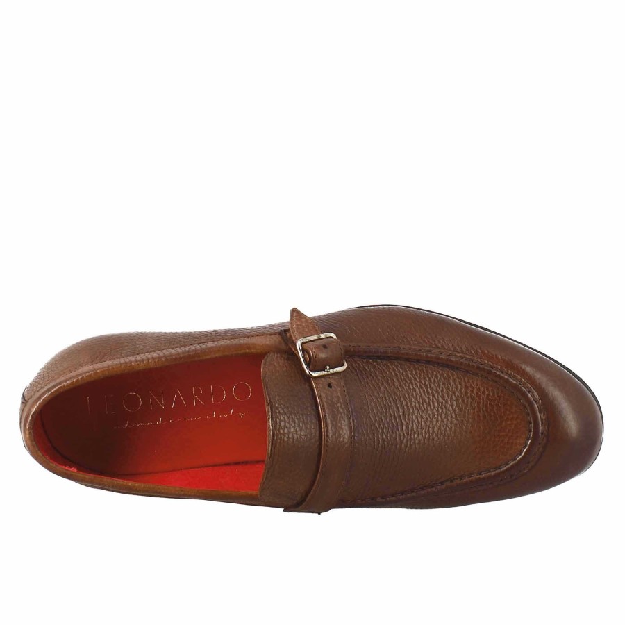 Leonardo Mokassins | Eleganter Brauner Herren-Leder-Loafer