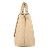 Leonardo Schultertaschen | Vanity Shopper-Tasche Mit Beigem, Gestepptem Leder-Schultergurt