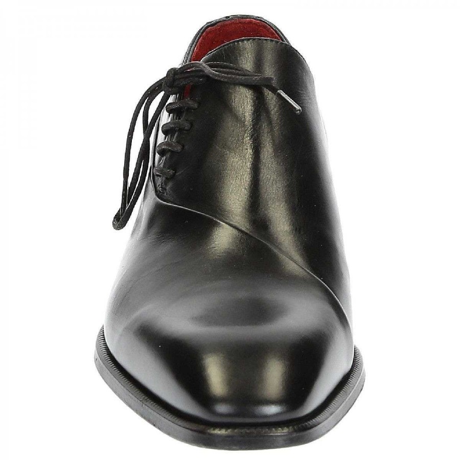 Leonardo Schnuren | Elegante Herren-Oxfords-Schuhe Aus Schwarzem Leder