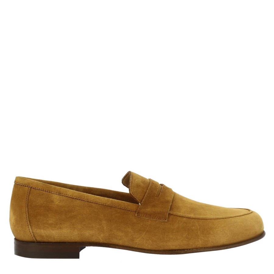 Leonardo Mokassins | Handgefertigte Herren-Slip-On-Loafer Aus Braunem Wildleder