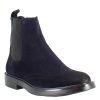 Leonardo Stiefeletten | Chelsea-Stiefel Aus Blauem Wildleder Mit Gummisohle