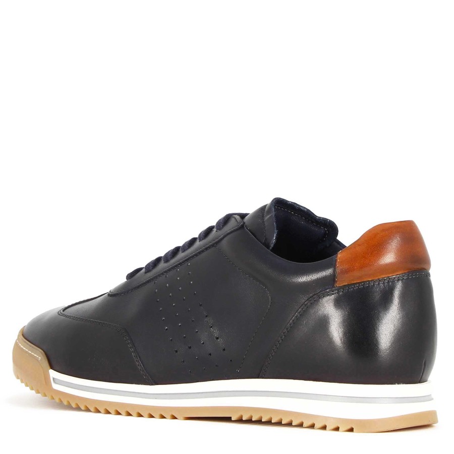 Leonardo Turnschuhe | Lassiger Herren-Sneaker Aus Blauem Leder