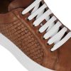 Leonardo Turnschuhe | Lassiger Herren-Sneaker Aus Braunem, Gewebtem Leder