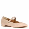 Leonardo Tanzer | Mary Jane Ballerina-Schuhe Fur Damen Aus Wildleder Mit Rosa Riemen