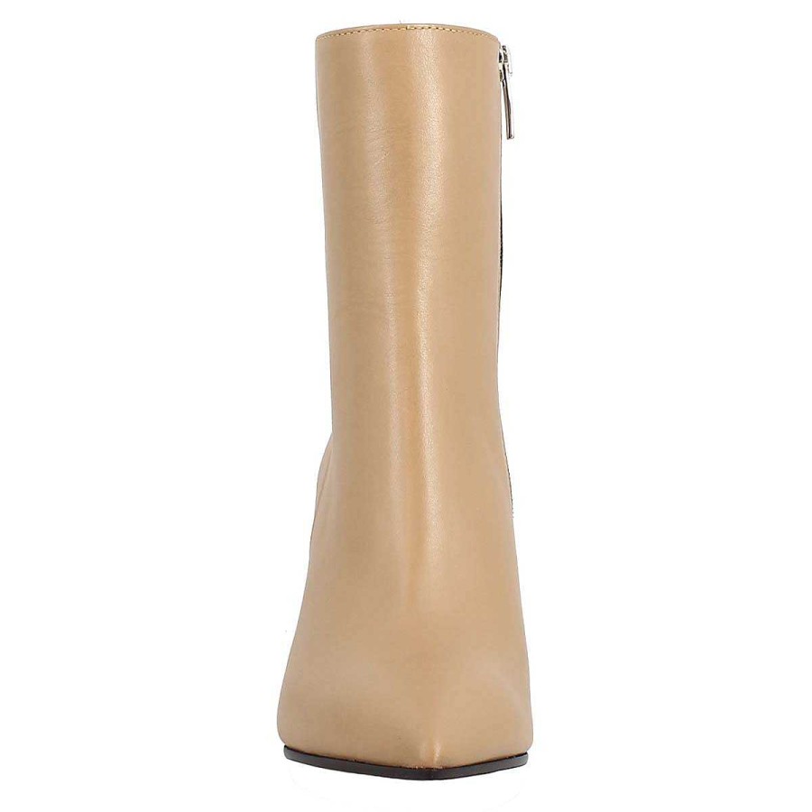 Leonardo Stiefeletten | Tiffany Beige Walnussleder-Stiefelette