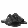 Leonardo Sandalen | Schwarze Lederbandsandale Fur Damen