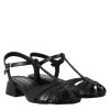 Leonardo Sandalen | Schwarze Kafigformige Damensandale